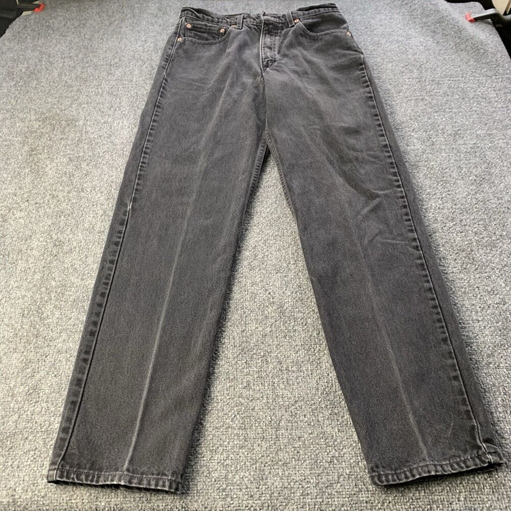 Vintage Levi’s Men 550 Relaxed Fit Black Jeans Red Tab Size 34x34 (Actual 31x34)